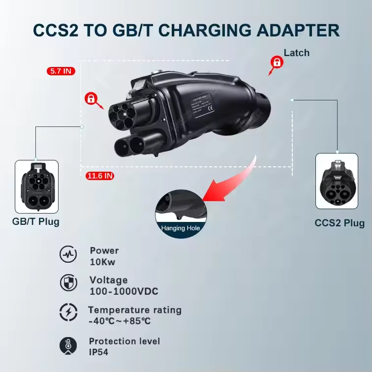 Адаптер DC CCS2 на GB/T Combo  – обзор и цена Gb/T To Ccs2 200A Fast Charging Adapter